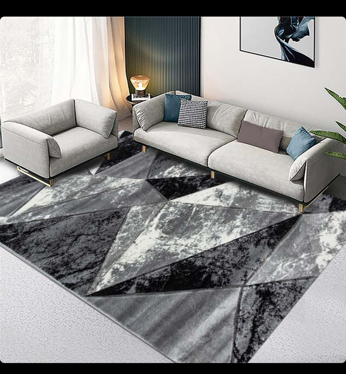 Covor model geometric perfect pentru locuința ta